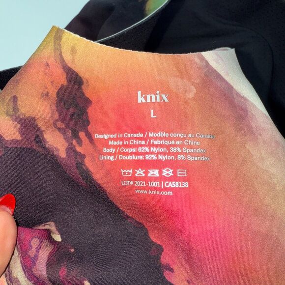 KNIX Catalyst Sports Bra - MultiColored Flow Motion L - Picture 4 of 4